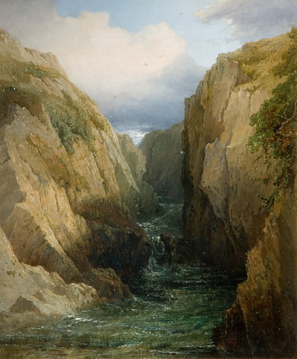 Szurdok és folyó Írországban, 1860. alkotó: Thomas Baker