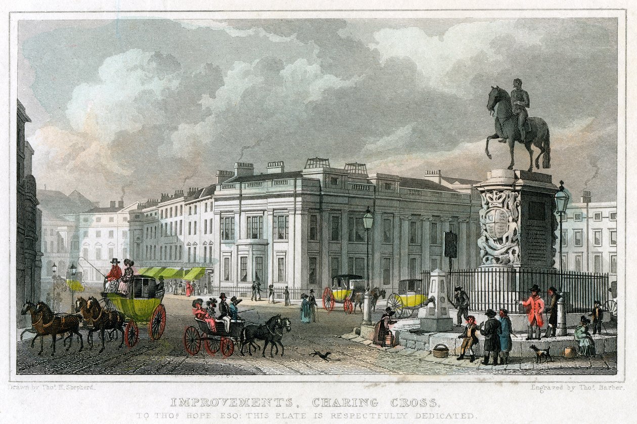 Fejlesztések, Charing Cross, Westminster, London, 1828. alkotó: Thomas Barber