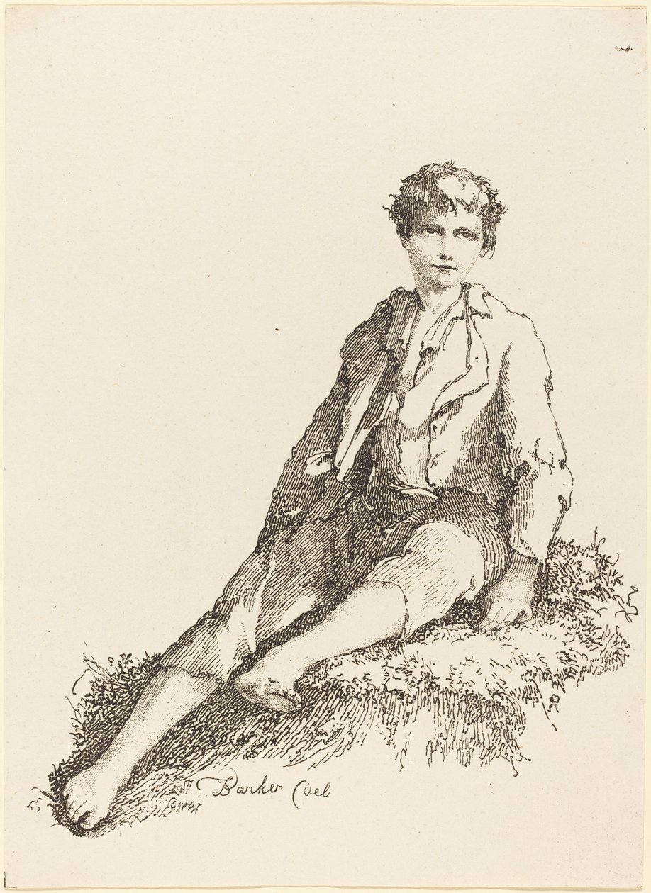 Fiatal fiú ülő, 1803. alkotó: Thomas Barker