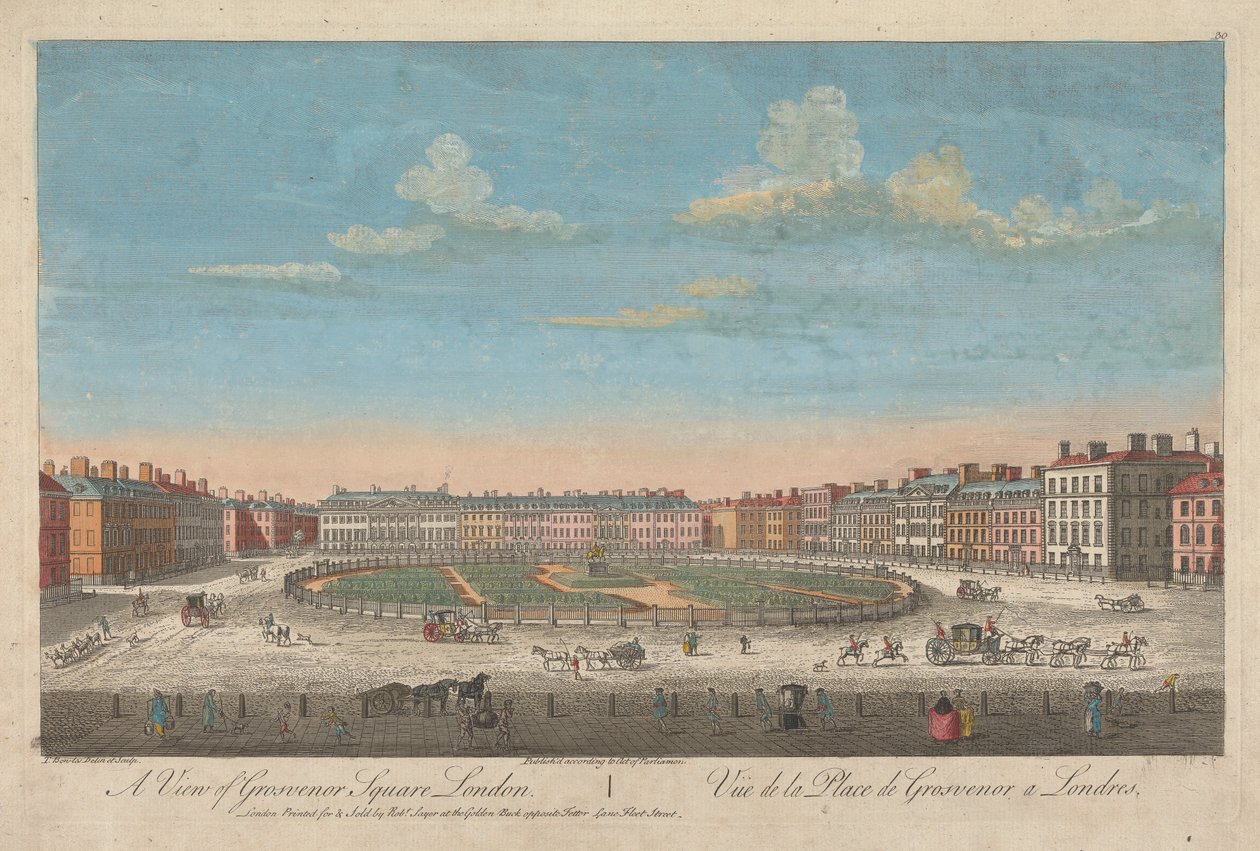 Kilátás a Grosvenor térre, London alkotó: Thomas Bowles