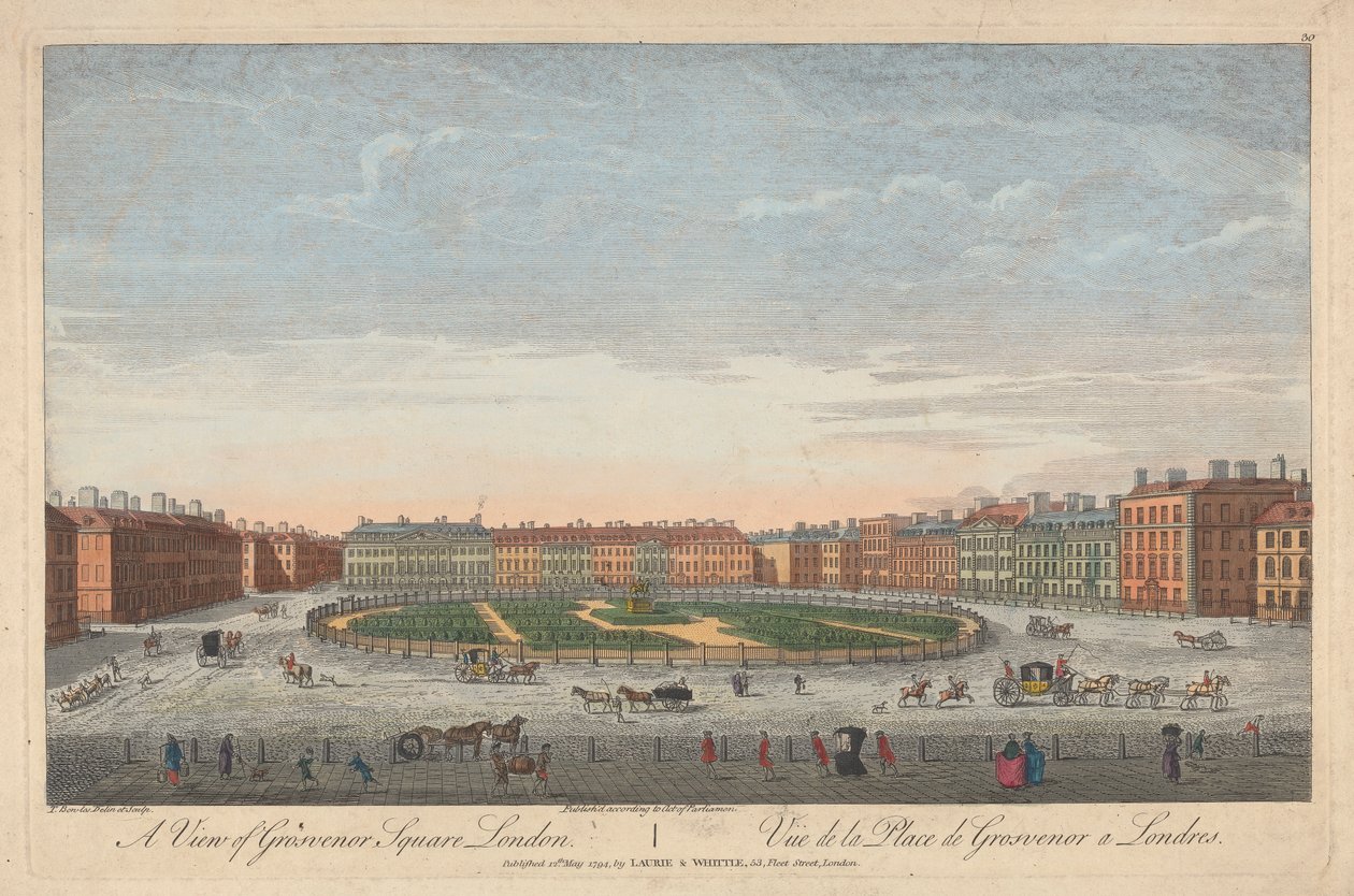 Kilátás a Grosvenor térre, London alkotó: Thomas Bowles