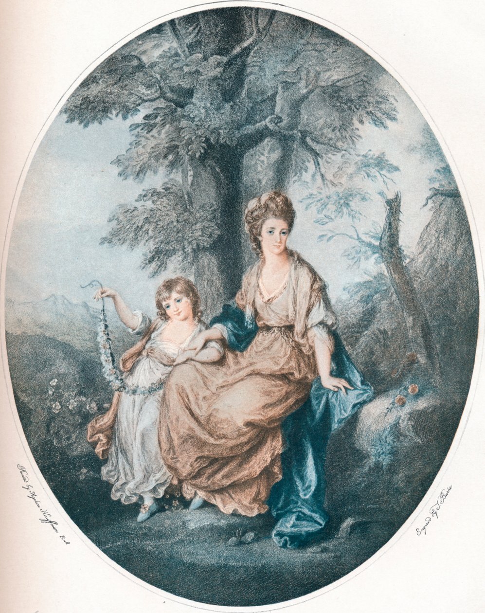 Lady Rushout és lánya, 1784, 1902 alkotó: Thomas Burke