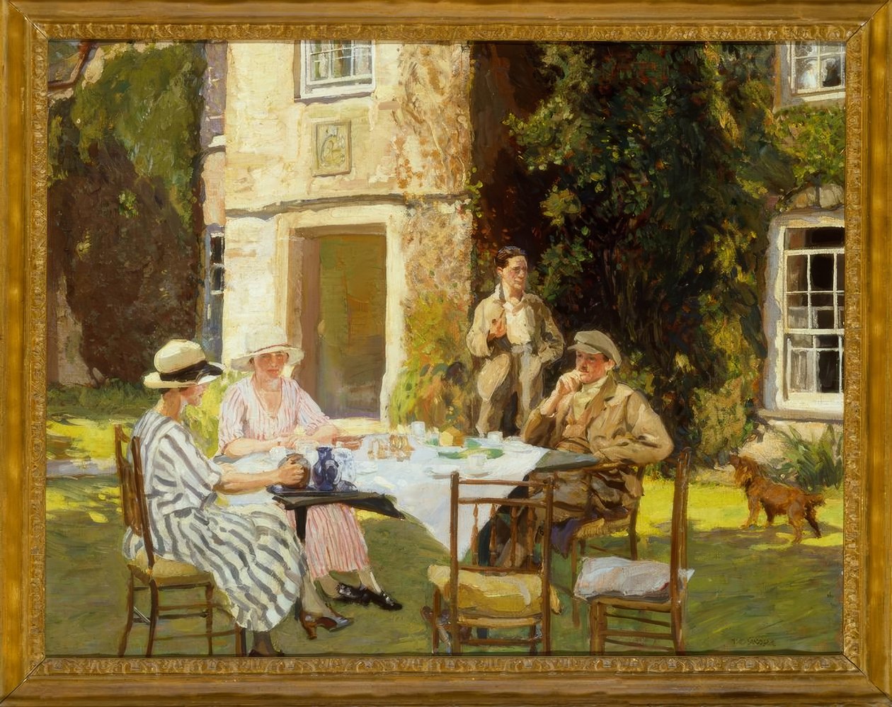 Thomas C.Dugdale, The tea party / Gemälde alkotó: Thomas Cantrell Dugdale