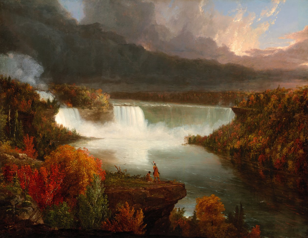 Távoli kilátás a Niagara-vízesésre, 1830. alkotó: Thomas Cole