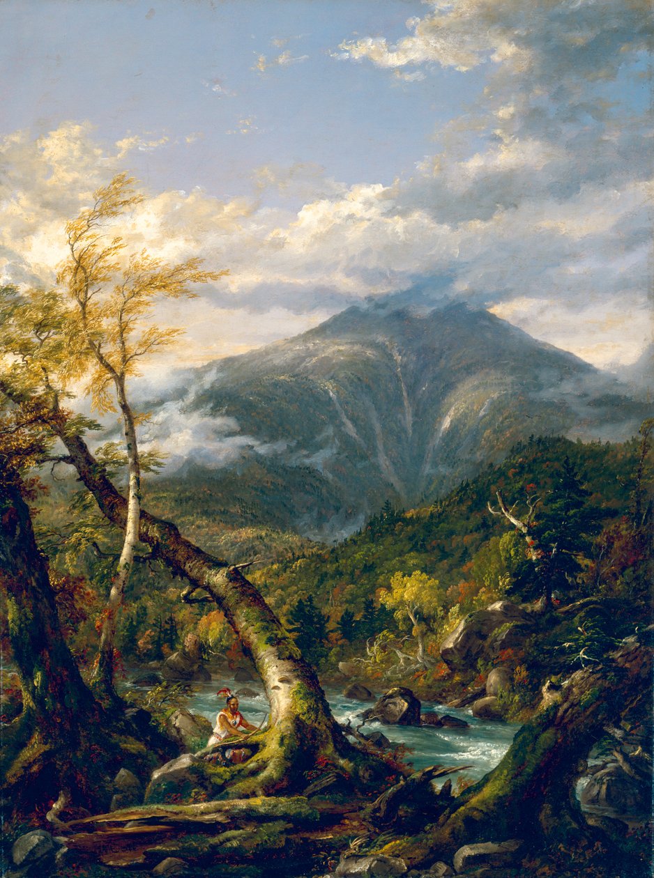 Marcy-hegy az Opalescent folyó felől alkotó: Thomas Cole