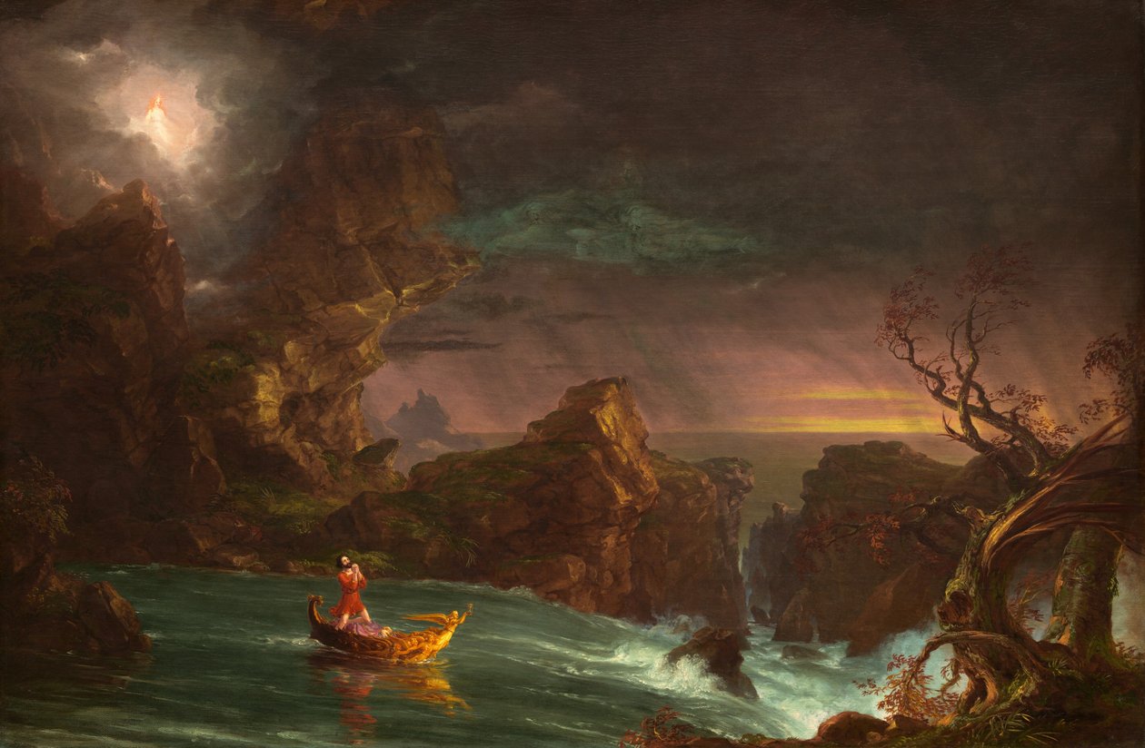 Az életút: Férfiasság, 1842. alkotó: Thomas Cole