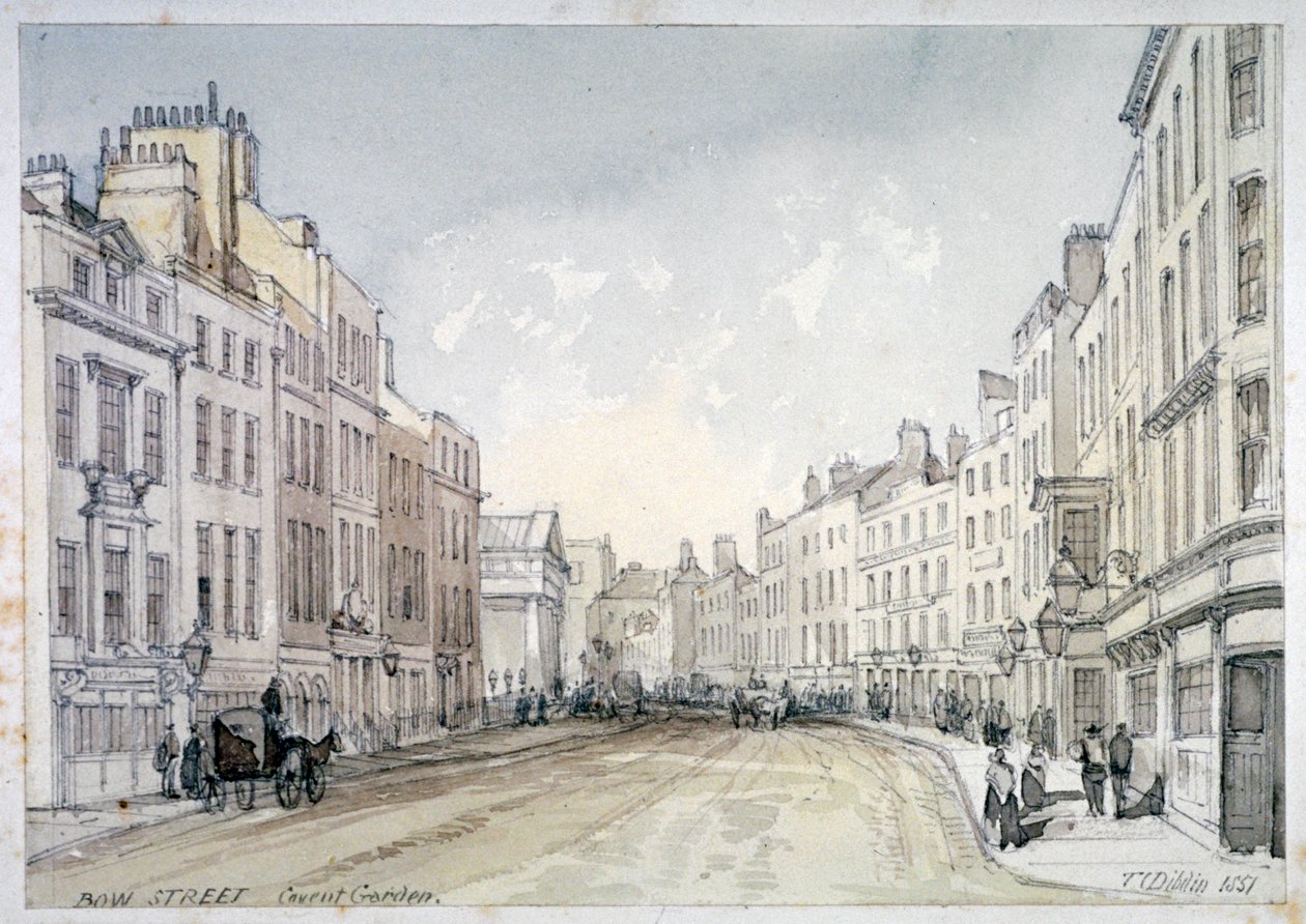 Bow Street, Westminster, London, 1851 alkotó: Thomas Colman Dibdin
