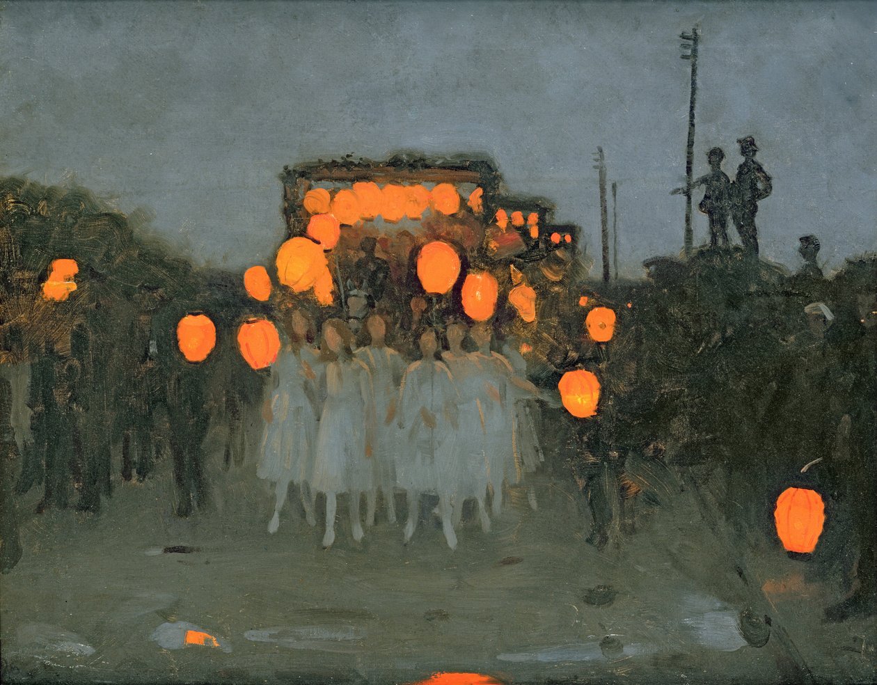 A lámpás felvonulás 1918. k alkotó: Thomas Cooper Gotch