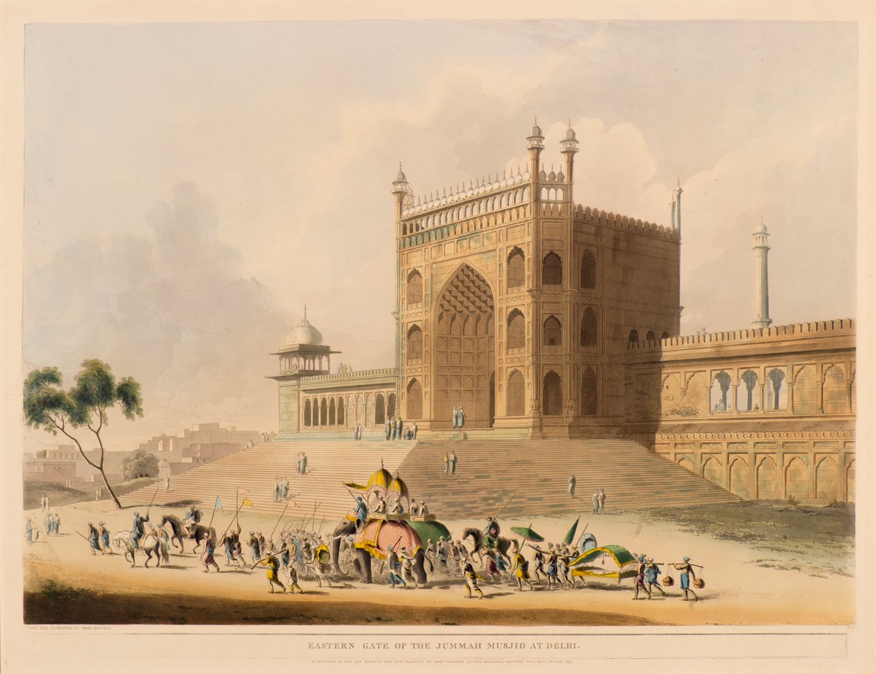 A Jummah Musjid keleti kapuja, Delhi alkotó: Thomas Daniell
