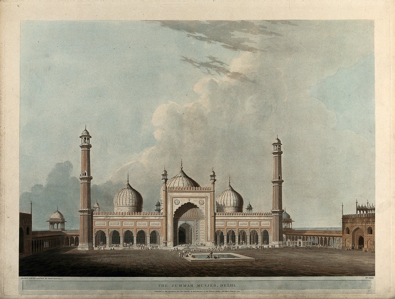 A Jummah Musjed, Delhi alkotó: Thomas Daniell
