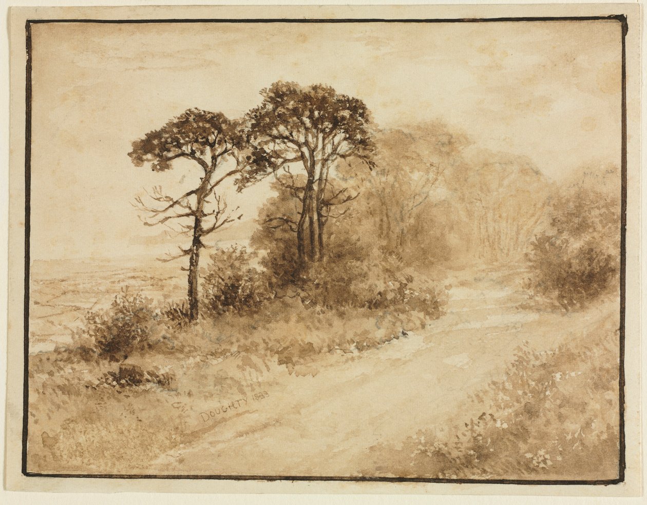 Táj kanyargós úton, 1833. alkotó: Thomas Doughty