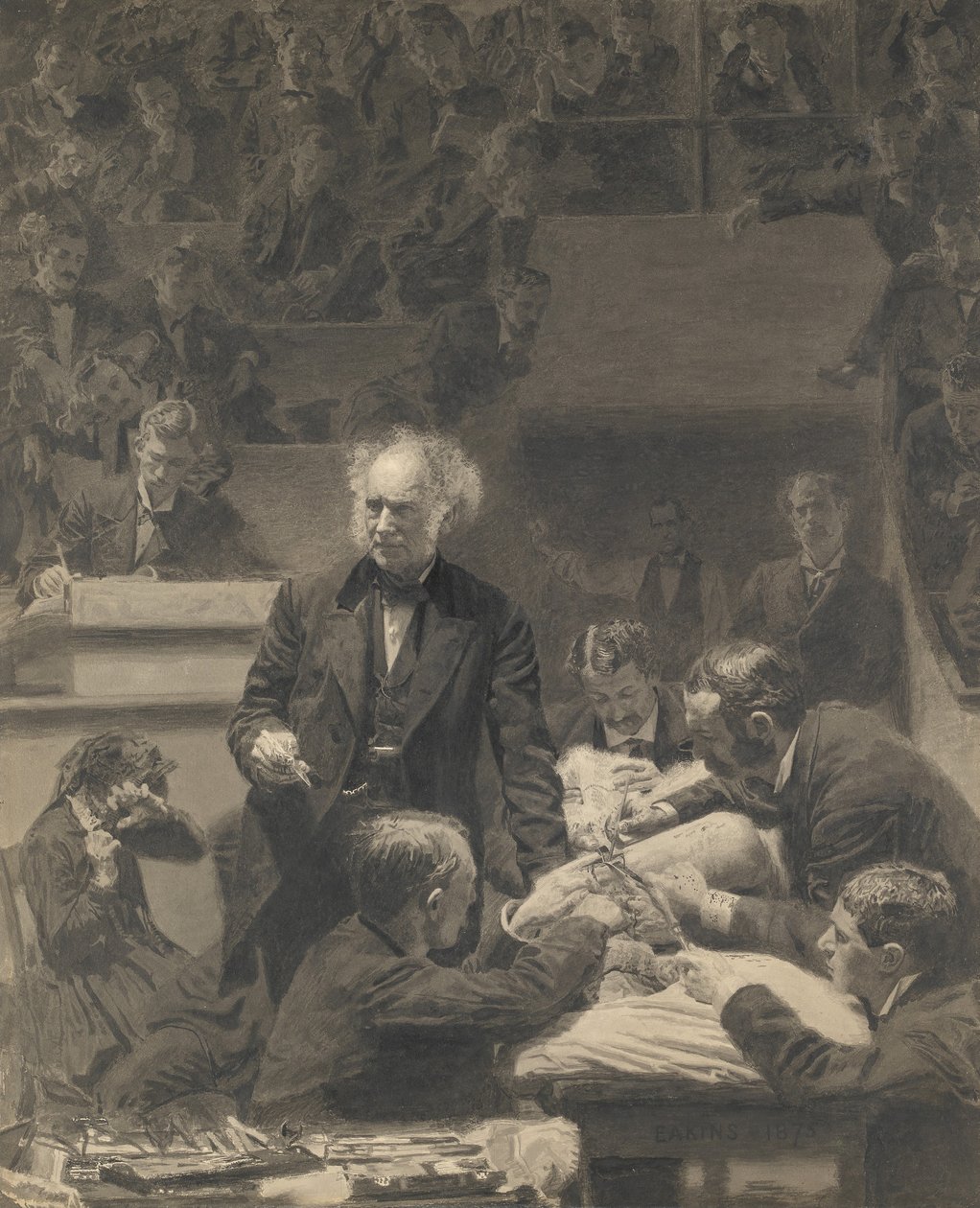 Gross Klinika, 1875-76. alkotó: Thomas Eakins