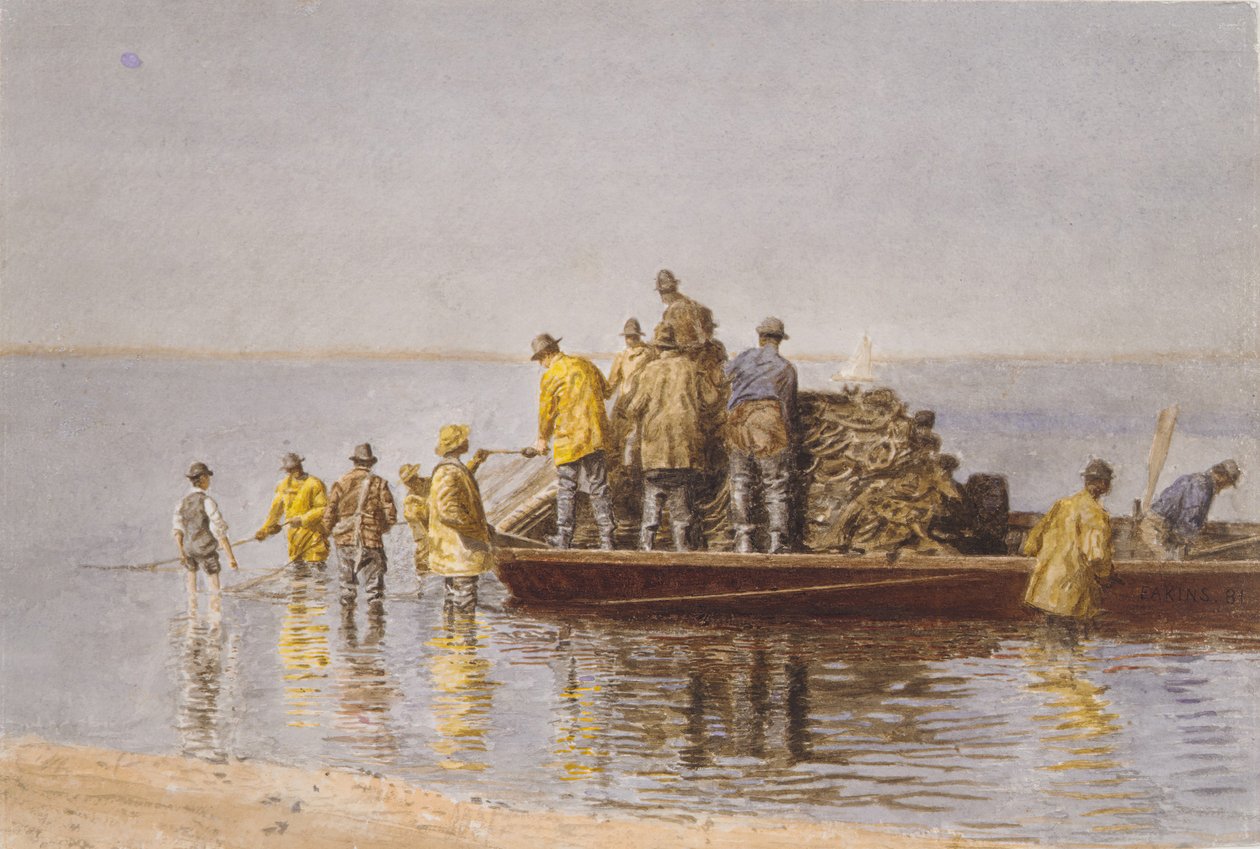 Felkapni a hálót, 1881. alkotó: Thomas Eakins