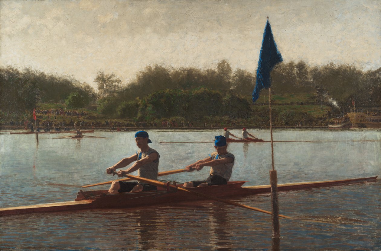 A Biglin testvérek forgatják a karót, 1873. alkotó: Thomas Eakins