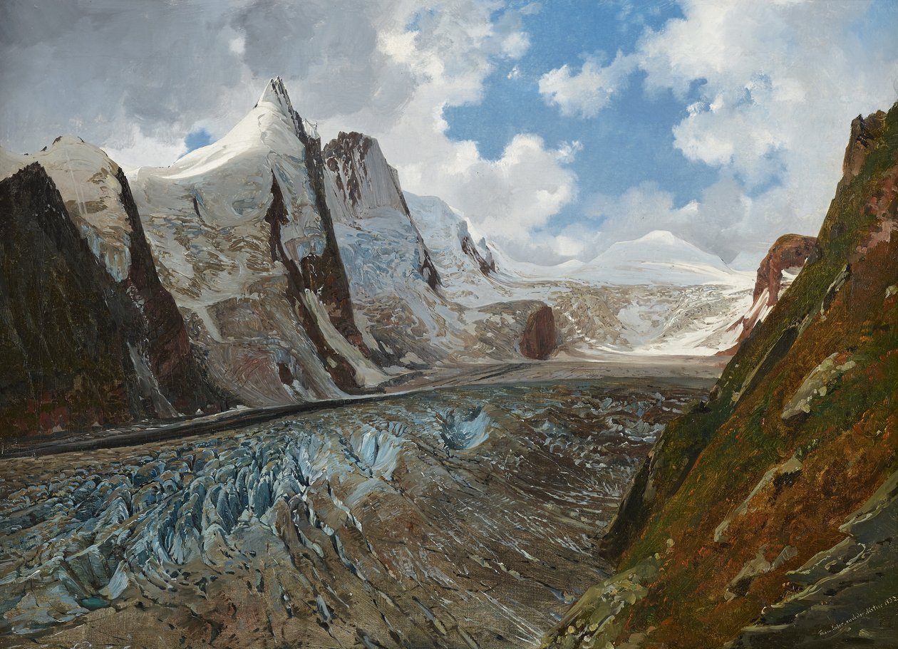 A Großglockner a Pasterze-vel alkotó: Thomas Ender