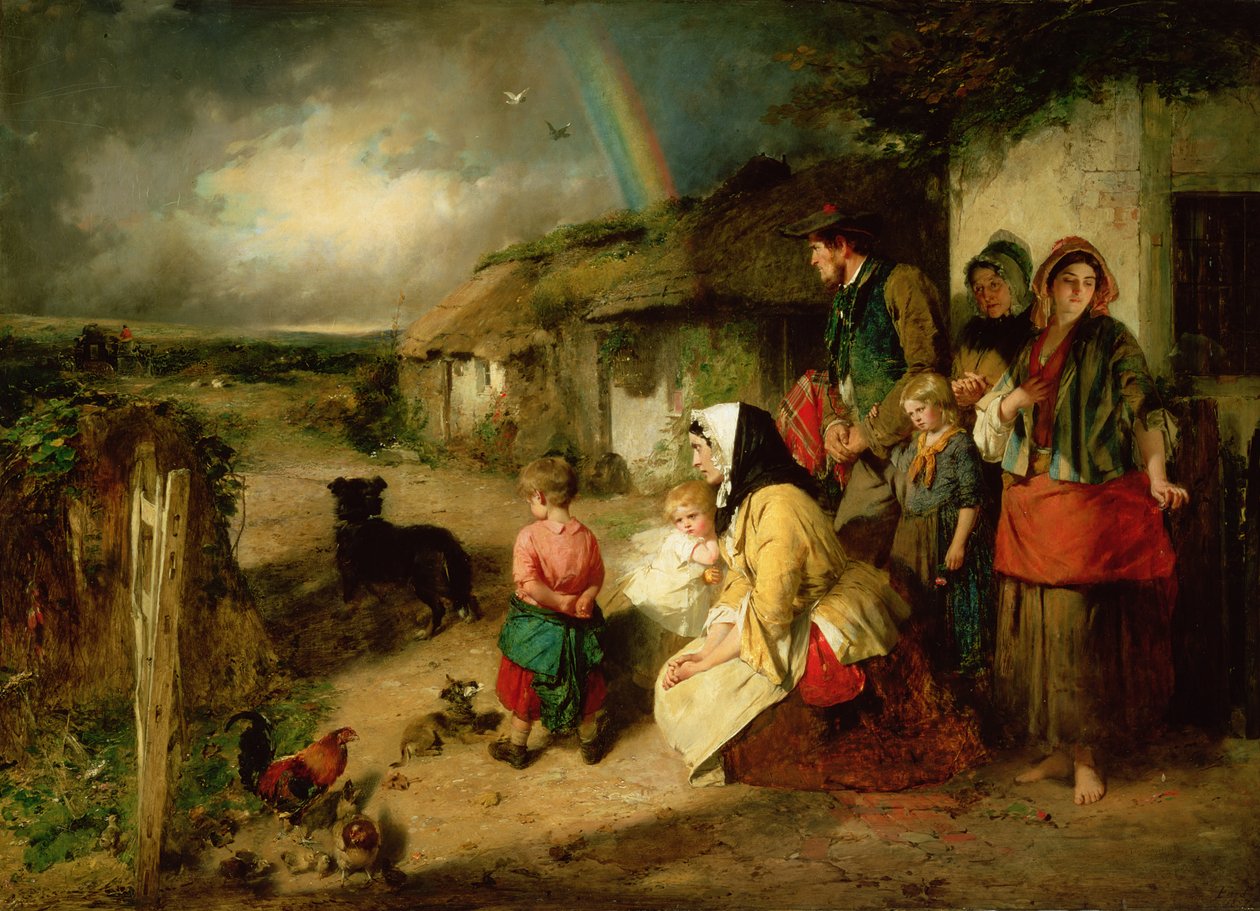 Az első szünet a családban alkotó: Thomas Faed