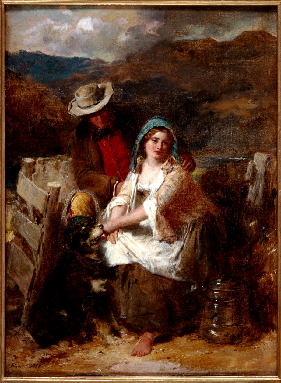 Túl fiatal ahhoz, hogy férjhez menjen, 1869 alkotó: Thomas Faed