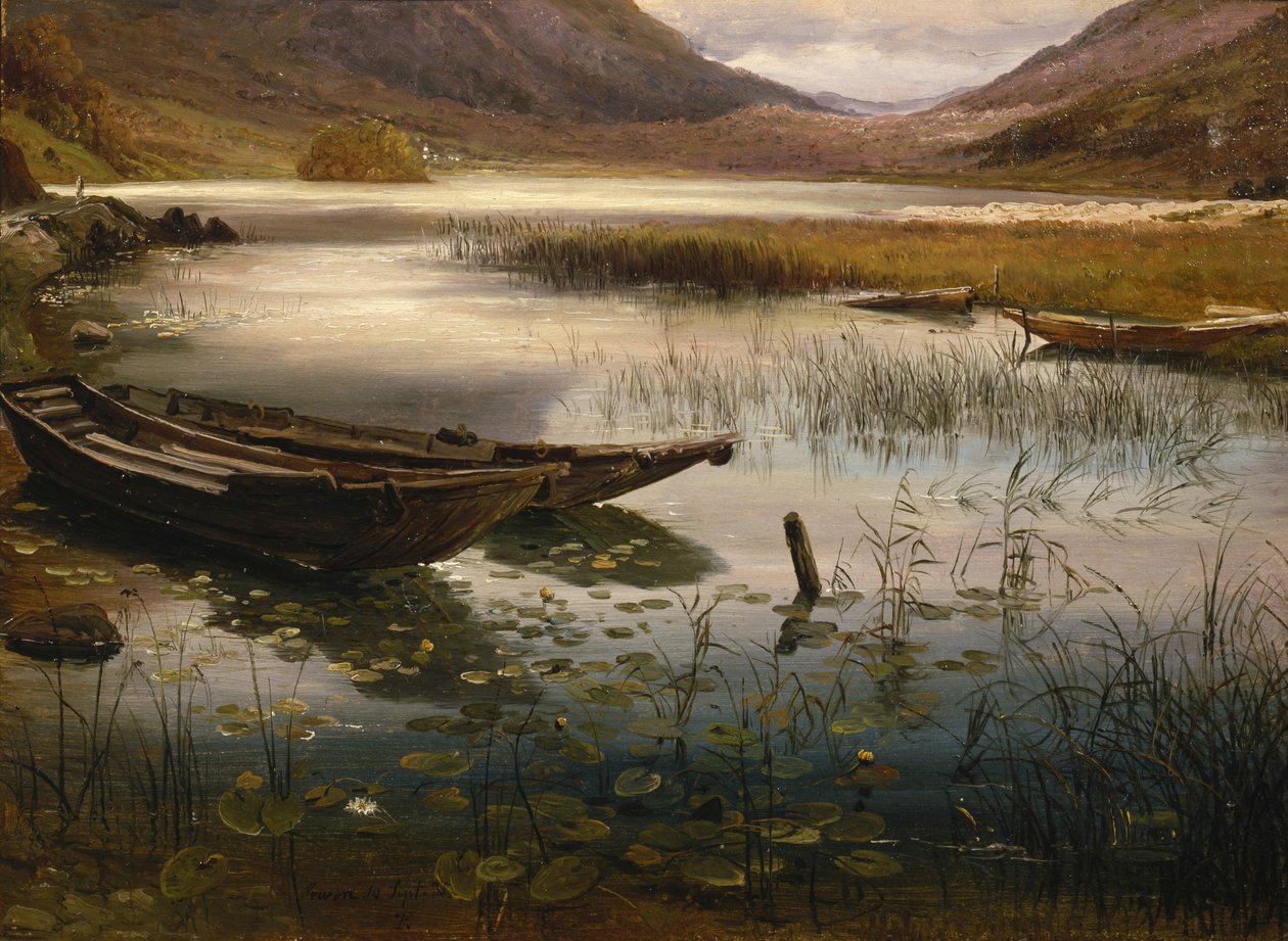 Hajók és tavirózsák alkotó: Thomas Fearnley