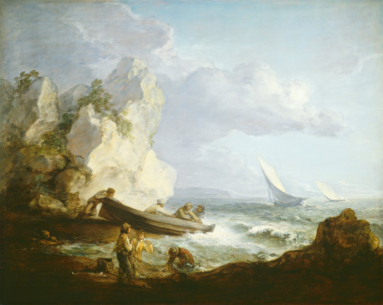 Tengerpart halászokkal alkotó: Thomas Gainsborough
