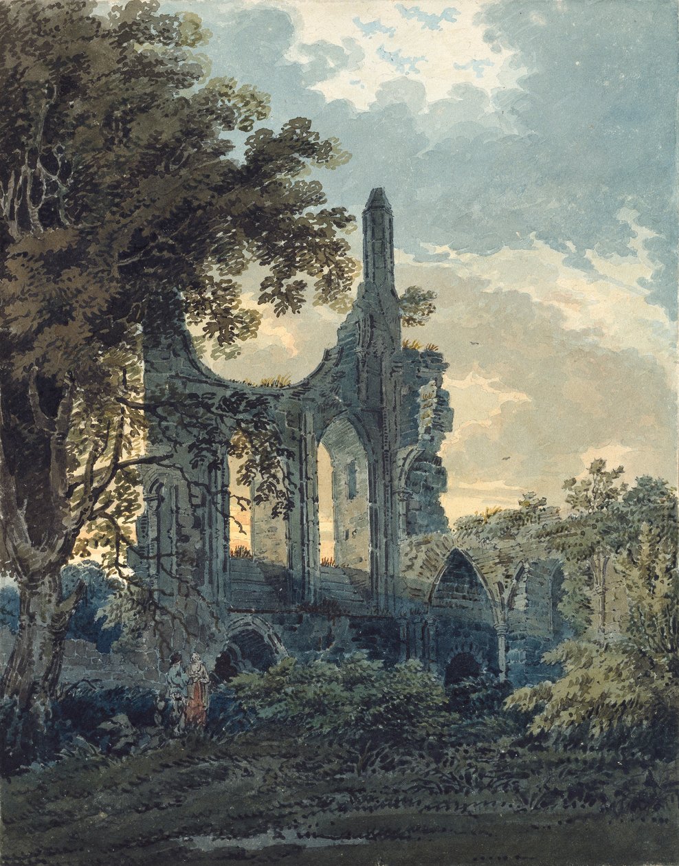 Byland Abbey, Yorkshire, 1793 alkotó: Thomas Girtin