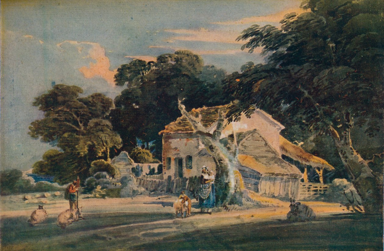 Devonshire Farm, 1798 alkotó: Thomas Girtin