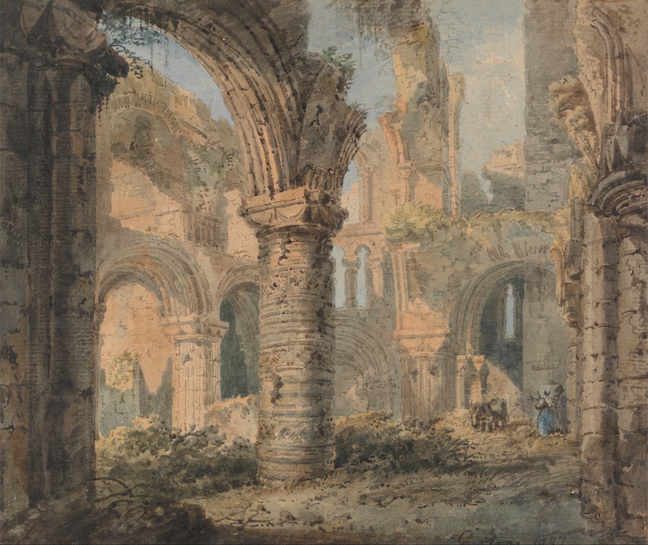 Saint Cuthbert szent szigete alkotó: Thomas Girtin