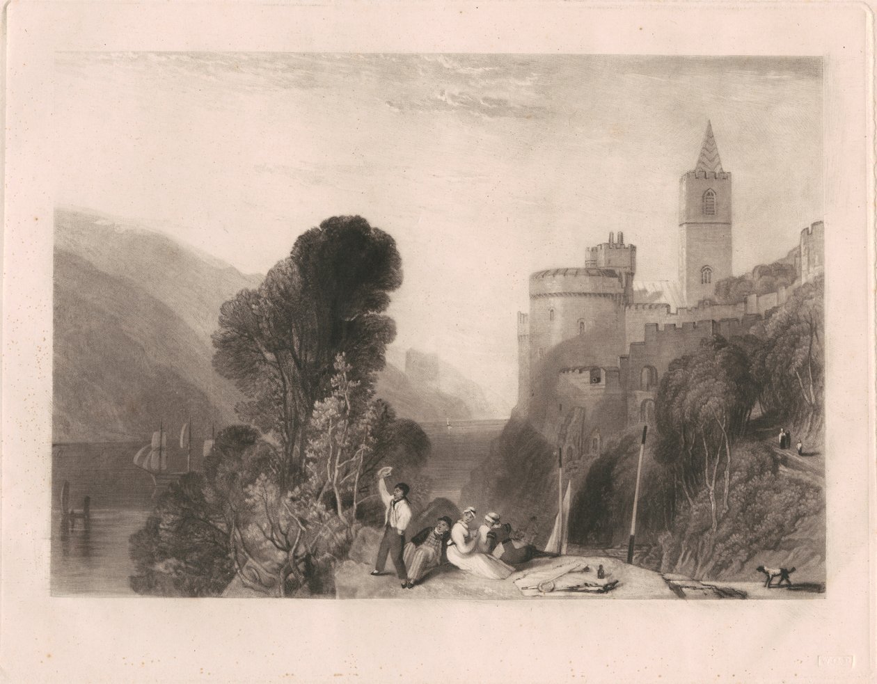 Dartmouth kastély, a Dart folyón alkotó: Thomas Goff Lupton