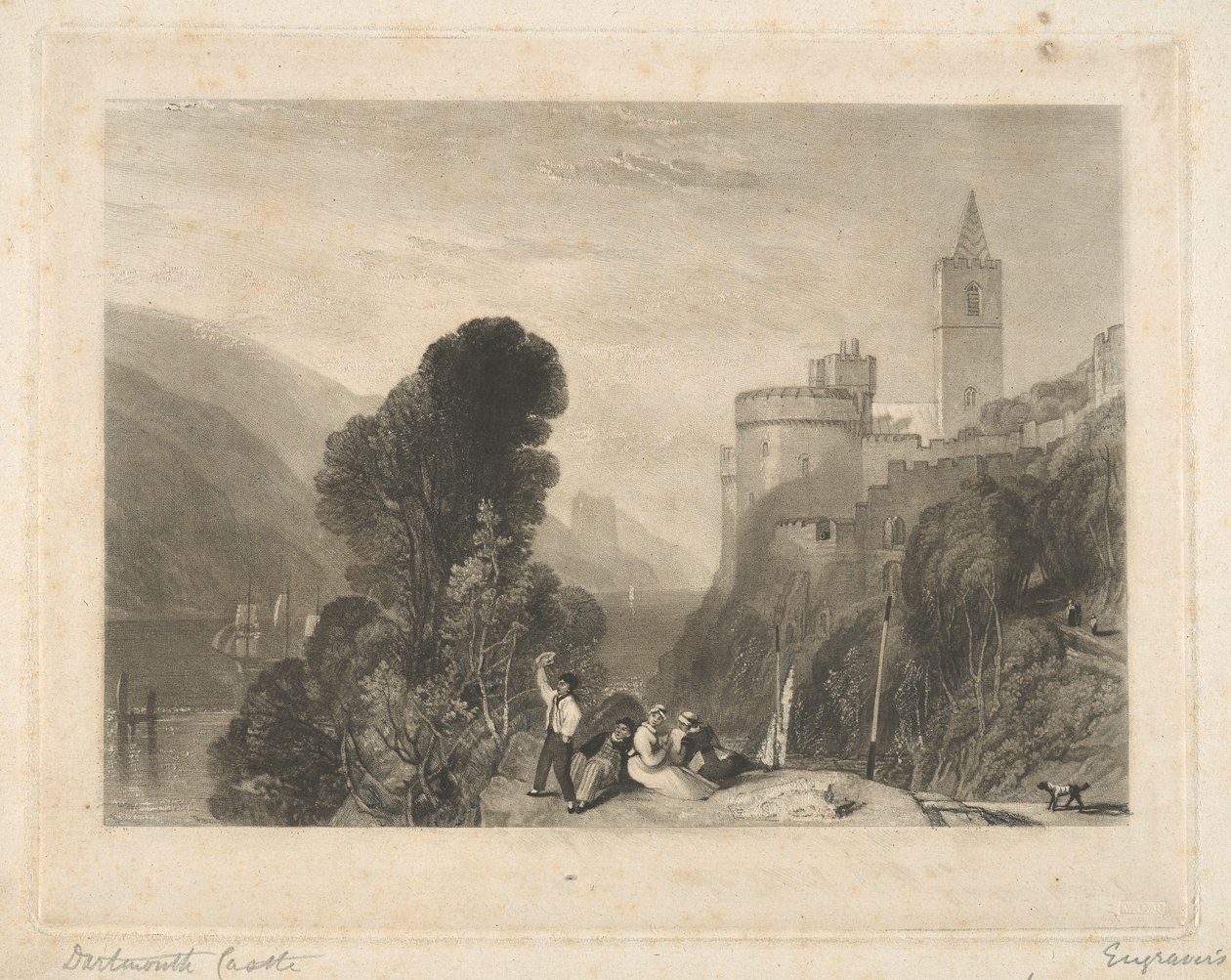 Dartmouth kastély, a Dart folyón alkotó: Thomas Goff Lupton