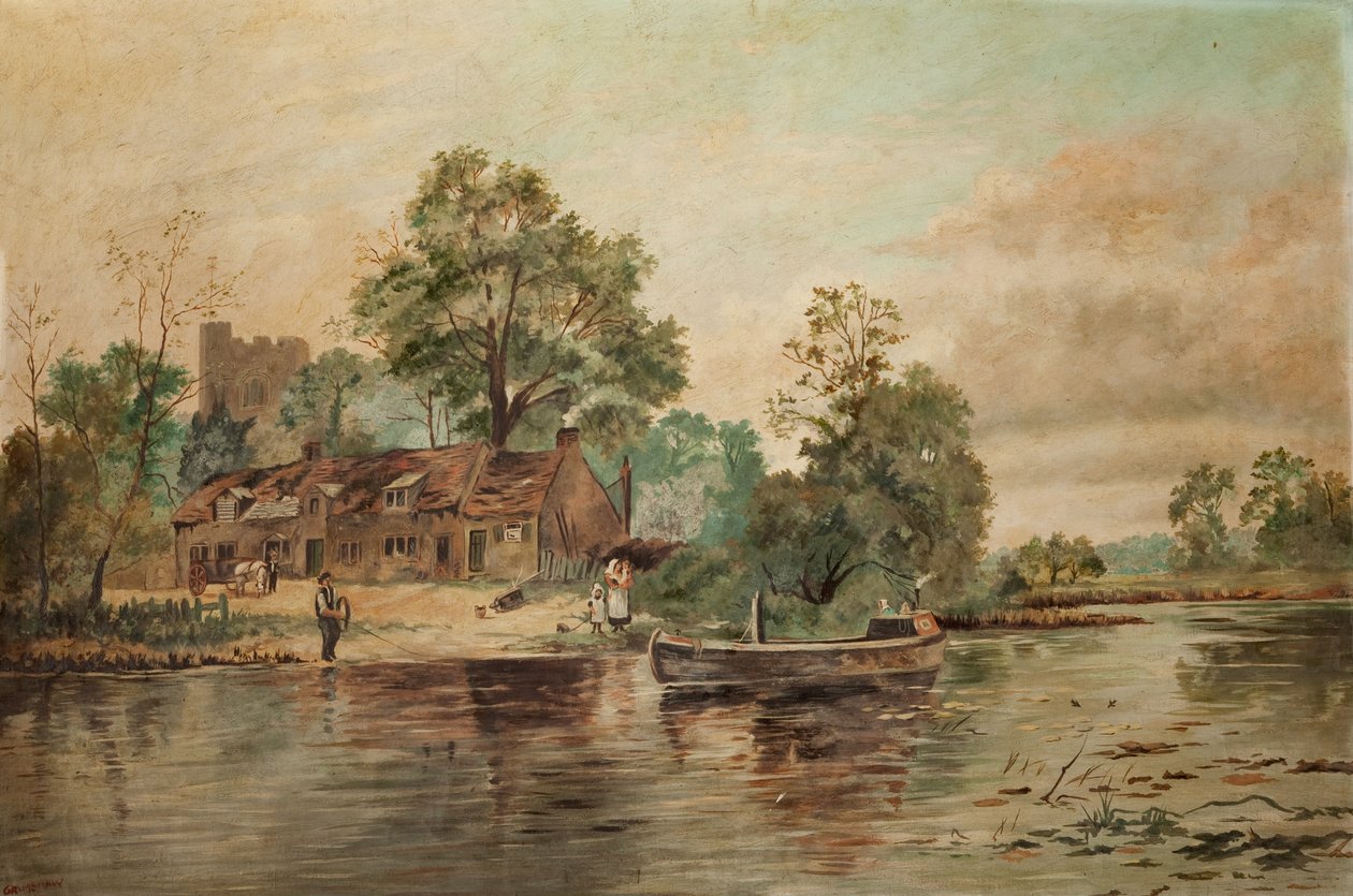 Folyói jelenet alkotó: Thomas Grimshaw