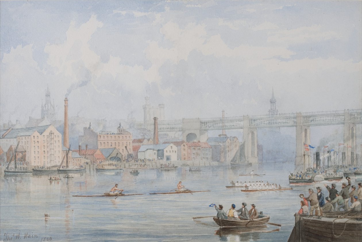 The Great International Sculling Match (testszín) alkotó: Thomas H. Hair
