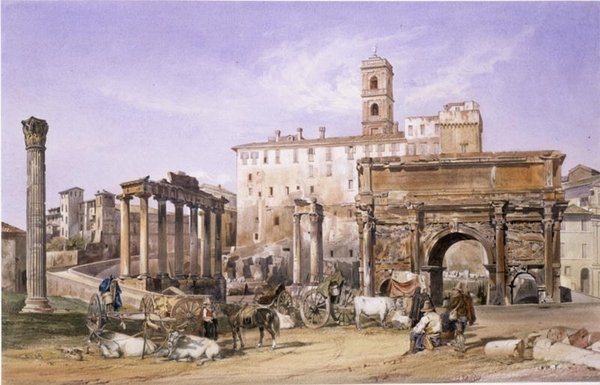 Campo Vaccino Rómában alkotó: Thomas Hartley Cromek
