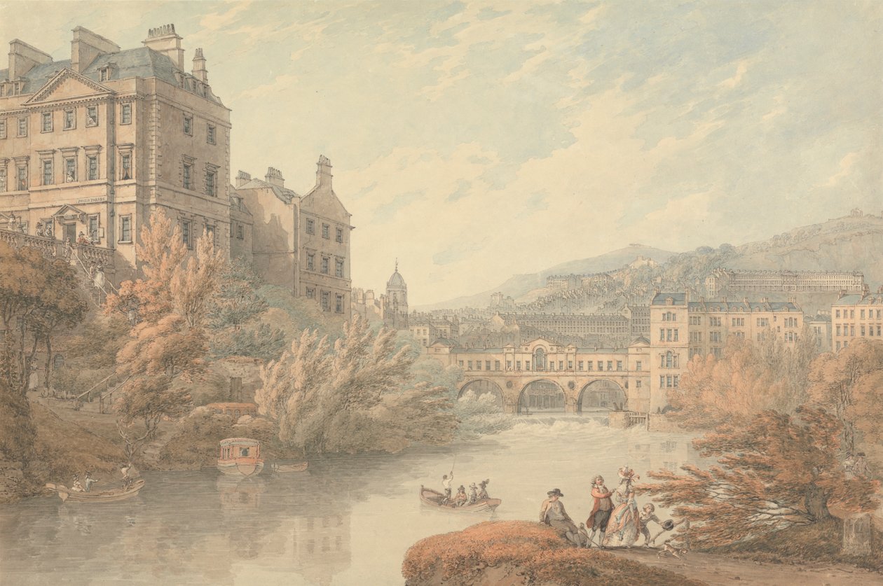 Kilátás Bath-re a Spring Gardensből alkotó: Thomas Hearne