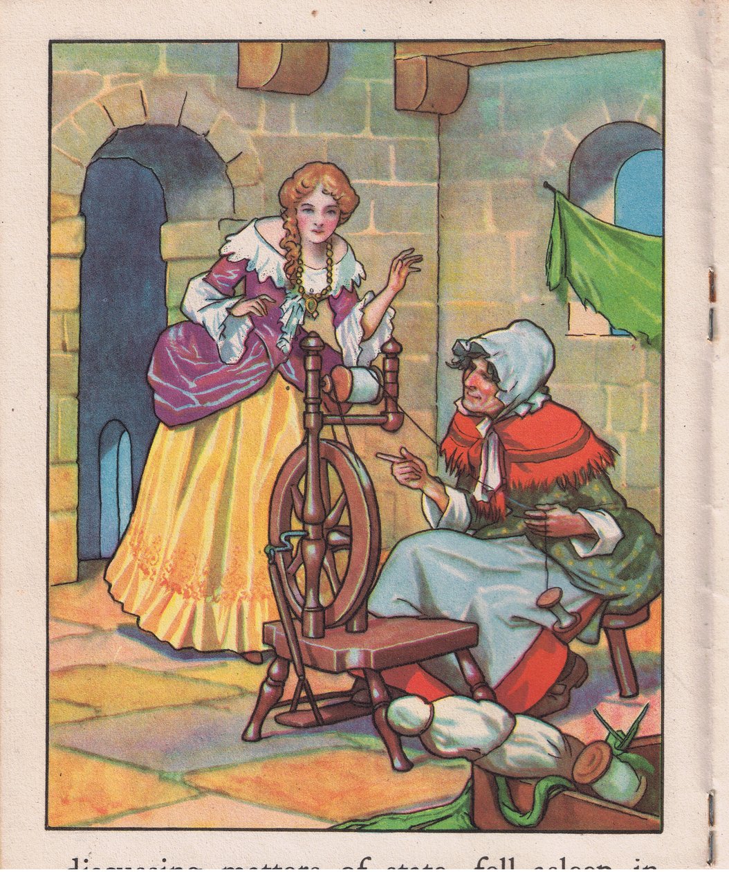 Alszik a forgó keréknél (litográfia) alkotó: Thomas Heath Robinson