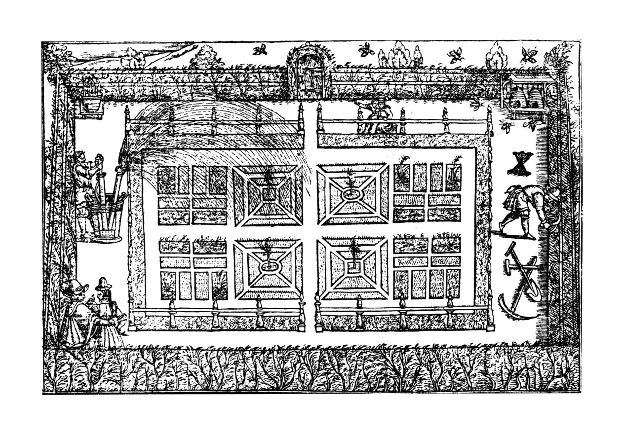Egy kert, a "Kertész labirintusából", 1577 alkotó: Thomas Hill