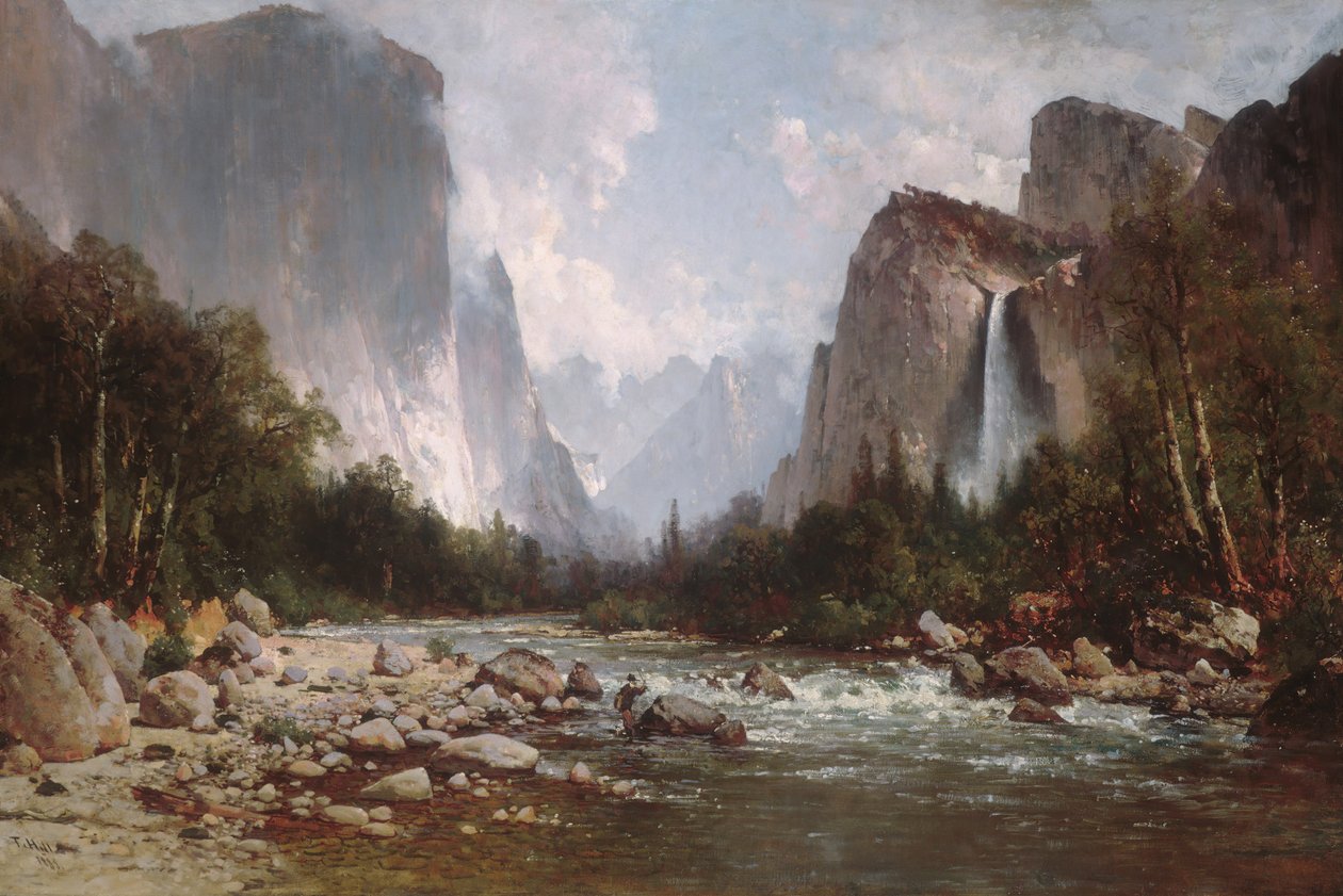 Kilátás a Yosemite-völgyre, 1885. alkotó: Thomas Hill