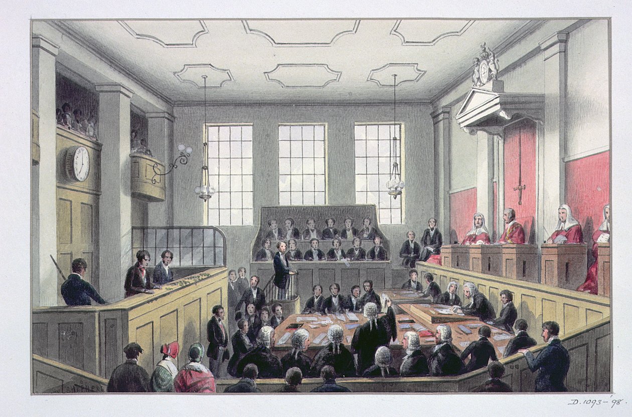 The Old Bailey, London (belső) alkotó: Thomas Hosmer Shepherd