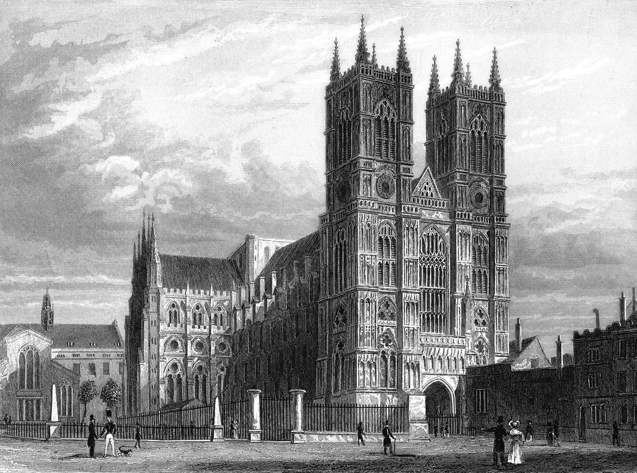 Westminsteri katedrális, London 1858 (metszet) alkotó: Thomas Hosmer Shepherd