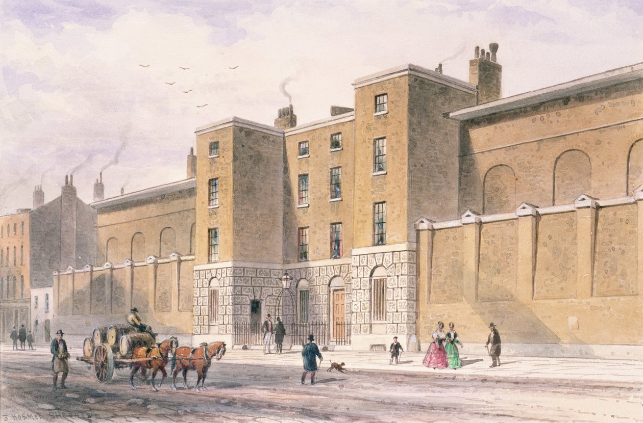 Whitecross Street-i börtön, 1850 alkotó: Thomas Hosmer Shepherd