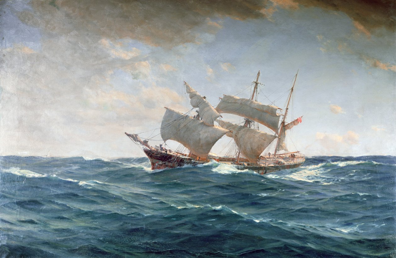 A béna kacsa (olaj, vászon) alkotó: Thomas J. Somerscales