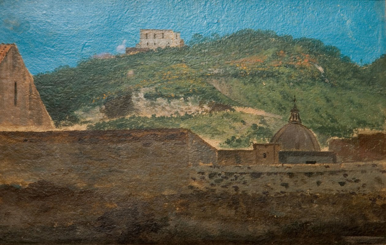 Egy dombtető Nápoly közelében, 1782. alkotó: Thomas Jones