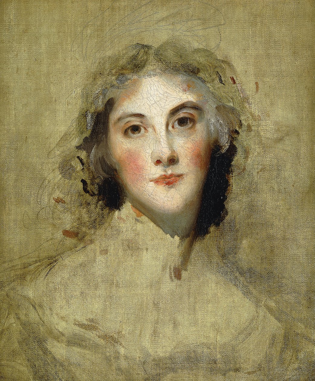 Egy hölgy feje, alkotó: Thomas Lawrence