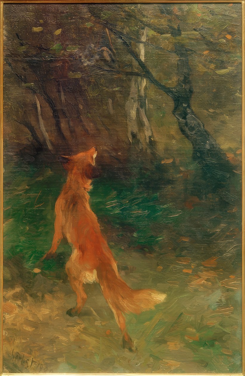Fox egy madarat néz alkotó: Thomas Ludwig Herbst