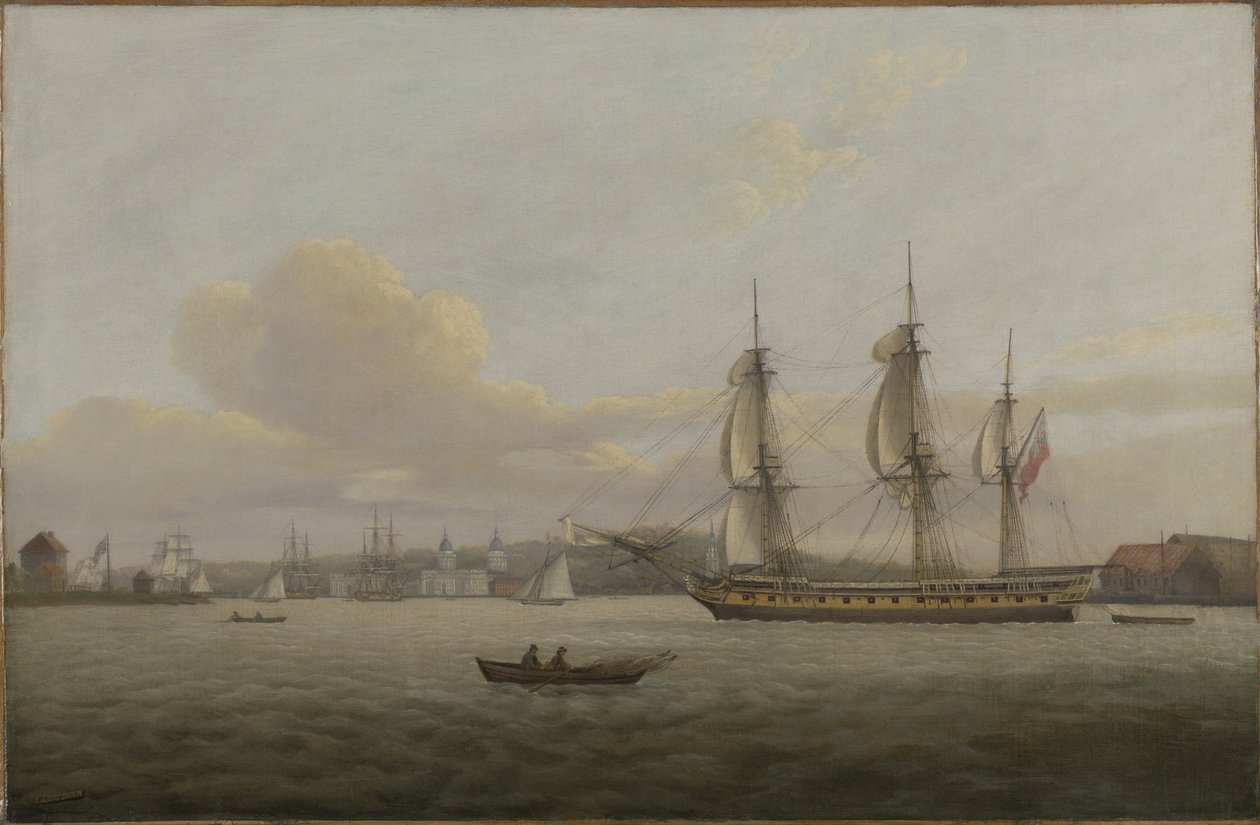 HMS "Pomone" Greenwichnél alkotó: Thomas Luny