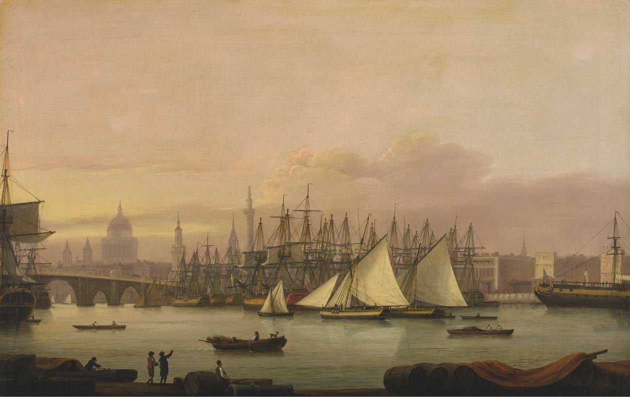 London kikötője alkotó: Thomas Luny