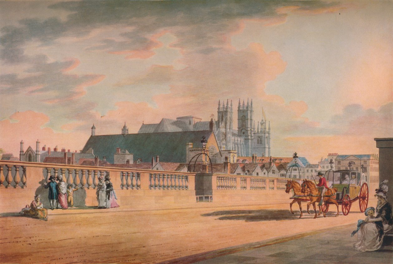 „Kilátás a Westminster hídon”, 1792 alkotó: Thomas Malton II