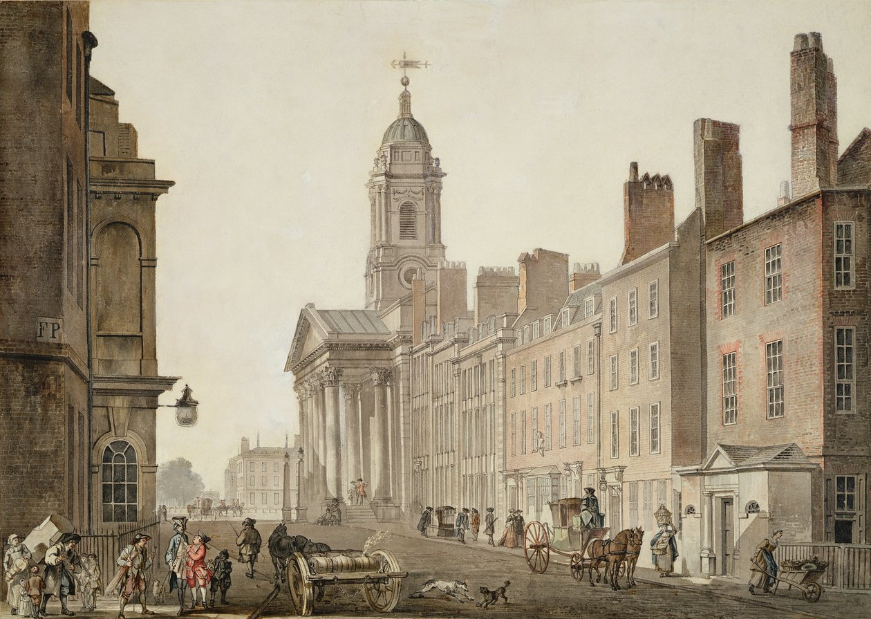 Szent György-templom, Hanover Square, London alkotó: Thomas Malton Jnr.
