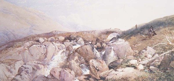 Pihenés egy magashegyi égető mellett alkotó: Thomas Miles Richardson