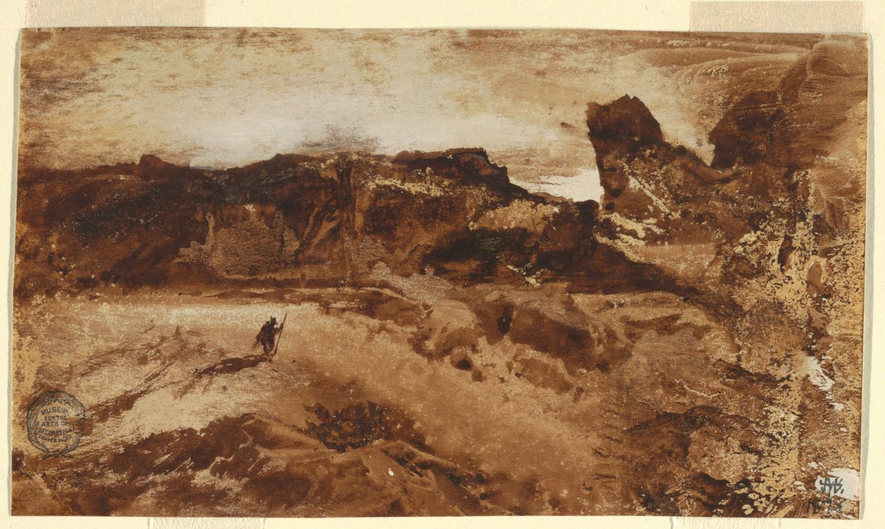 Rajz, A sivatagban, Arizona, 1878 alkotó: Thomas Moran