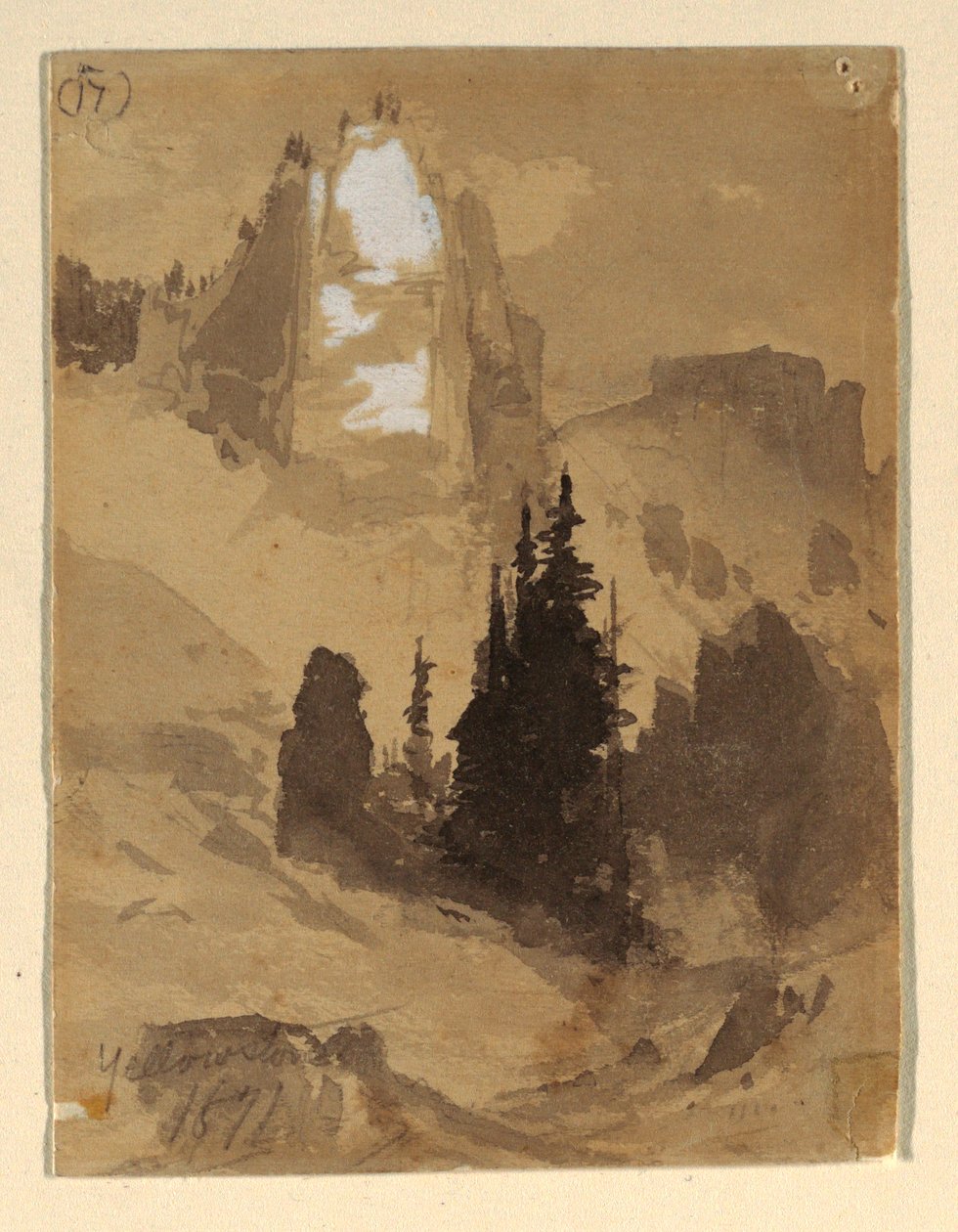 Rajz, Yellowstone, 1871 alkotó: Thomas Moran
