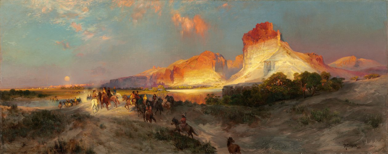 Green River Cliffs, Wyoming, 1881. alkotó: Thomas Moran